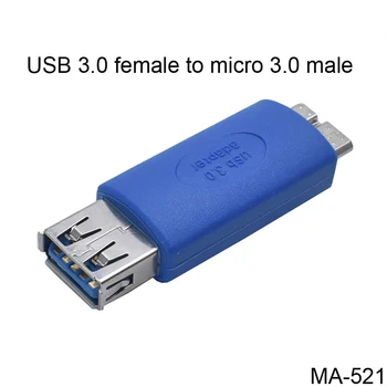 Mavi Standart USB 3.0 USB3.Türü 0 Mikro B erkek Kadın MicroB/AF OTG fonksiyonu ile Adaptörü dönüştürücü