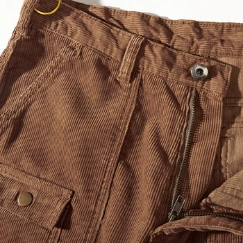 Japon retro eski çamaşır yıkama erkek rahat şort kadife çok yönlü beş noktalı pantolon tulum gelgit