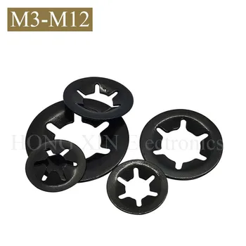 [M3-M12] 65Mn Diş Starlock İtme kilitli yıkayıcılar Hızlı Klipler Hızlı Hızlı kilitli yaylı Rondelalar
