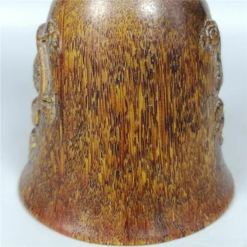 Çin doğal antika el oyma (gergedan boynuz fincan süsler koleksiyonu