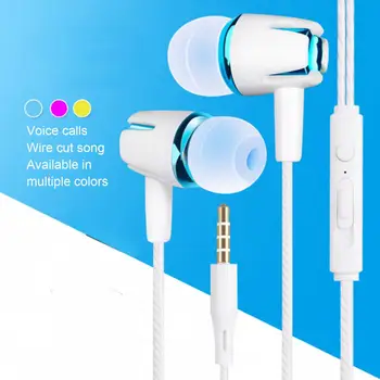 YM108 Kablolu Kulaklık Evrensel Tel Kontrol Ağır Bas 3.5 mm Ergonomik Kulak 4D Stereo Kulaklık Spor için