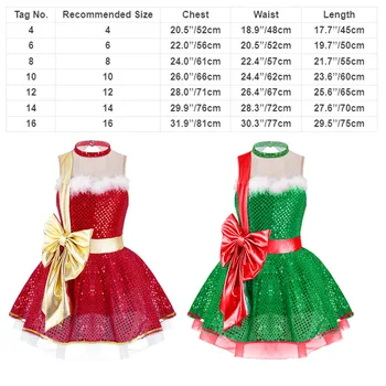 Çocuk Kız Noel Tutu Elbise Noel Baba Prenses Kostümleri Bale Jimnastik Leotard Noel Elbise Up Giyim Kıyafet Kırmızı 5