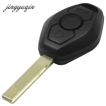 Jingyuqin 3 Düğme Araba uzaktan anahtar kovanı BMW X3 X5 Z3 Z4 1/3/5/7 Serisi Unut Hu92 Bıçak