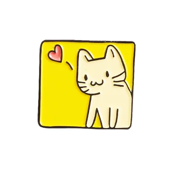 Sevimli Kediler Yaka İğneler Manga Emaye Rozetleri Kadınlar İçin Ücretsiz Kargo Sırt Çantası Sanat Okulu Aksesuarları Anime Başörtüsü Pin 5