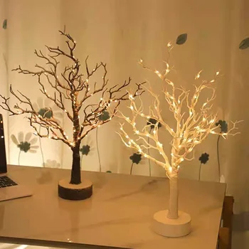Ölü Ağaç dalları komidin lambaları Yatak Odası İçin Kar Ağaçları LED ışıkları aydınlatma Ev Aydınlık Noel Ağaçları İskandinav Lamba