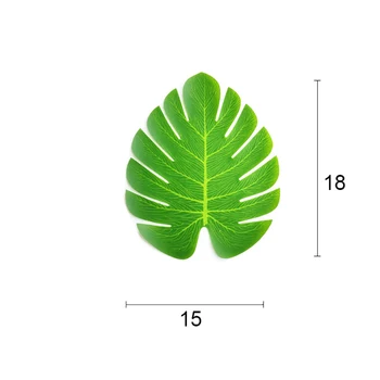 5 Adet Yapay Bitkiler Yeşil Altın Renk Kaplumbağa Yaprak Tropikal Palmiye Yaprakları Düğün Dekor Orman Tema Doğum Günü Partisi Süslemeleri