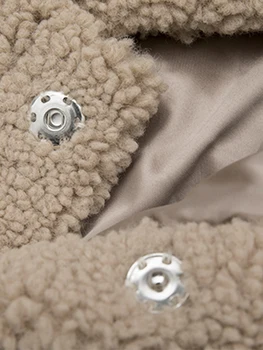 Mauroicardi Kış Kalın Sıcak Gevşek Şık Faux Kuzu Kürk Ceket Erkekler Serin Bulanık Ceket Tasarımcı Unisex Giyim Çiftler için 2022