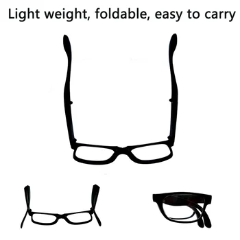Mini taşınabilir katlanır okuma gözlüğü unisex hafif Anti mavi ışık büyüteç presbiyopik gözlük kırılmaz