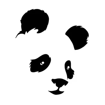 12.2 cm * 14.3 cm Panda Ayı Hayvan Araba Styling Motosiklet Dekor Araba Sticker Siyah / Gümüş S3-6448