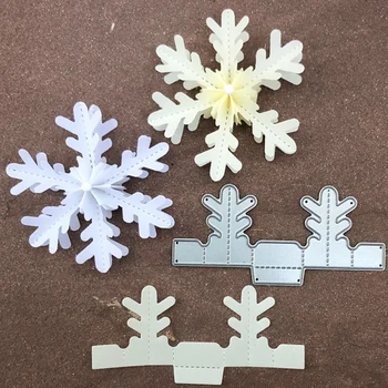 Yeni Noel Kar Tanesi Çiçek Metal Kesme Ölür Kalıp Scrapbooking Kart Yapımı için Albümü Dekor Kağıt Zanaat DIY