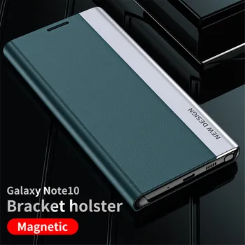 Lüks Flip Case Samsung Galaxy S8 S9 S10 Artı S20 FE S21 S22 Ultra Standı Kitap Çantası Kapak Telefon Coque Galaxy S7 Kenar Durumda
