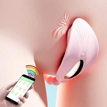 App Kontrolü Emme Vibratör Giyilebilir Vajina Enayi Kelebek Klitoris Stimülatörü Titreşimli Külot Kadınlar İçin Seks Oyuncak Su Geçirmez 0