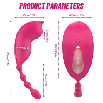 App Kontrolü Emme Vibratör Giyilebilir Vajina Enayi Kelebek Klitoris Stimülatörü Titreşimli Külot Kadınlar İçin Seks Oyuncak Su Geçirmez 3