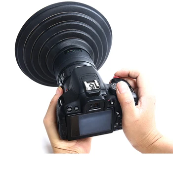 SLR Kamera Lensi Paspas Hood R5 mikro tek M200 Canon 5D4 80D90D yansıma önleyici filtre anti-cam su dalgası yumuşak silikon ho 3