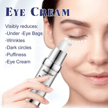 Anında Kaldır Kırışıklık Göz Kremi VitaminC Parlatıcı Kaldır Koyu Daire Anti Göz Torbası Kaldırma Firma Hyaluronik Asit Nemlendirici Göz 0