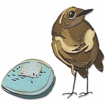 2022 Yeni Retro Hayvan Kuş ve Yumurta Metal Kesme Ölür DIY Craft Yapımı İçin Kağıt Tebrik Kartı ve Scrapbooking Yok Temizle pullar