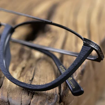 HDCRAFTER Ahşap Gözlük Çerçevesi Şeffaf lens ile Erkekler Bakır Miyopi Reçete Gözlük Erkek Ahşap Optik Çerçeve Gözlük 4