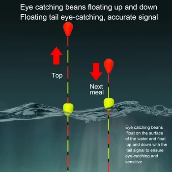 Balıkçılık Göz alıcı Boncuk Yüzen Top Sürgülü Şamandıra Kompozit Nano Bobber İçin Özel Miyop Olta takımı 1
