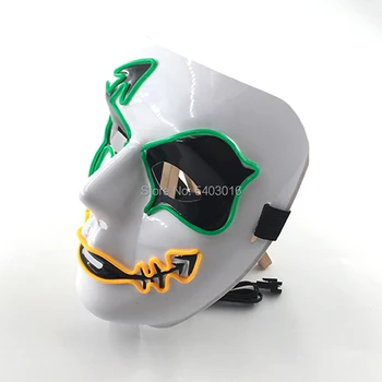 Yeni Aydınlık Neon Maska Cosplay Kostüm LED Maske LED Parti Maskara Maske Kostüm Tasfiye Maskeleri doğum günü hediyesi