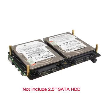 NASPi İkizler Çift 2.5 inç SATA HDD/SSD Kartı / Kalkan ve Metal Kasa PWM Fan Ahududu Pi 4 Model B