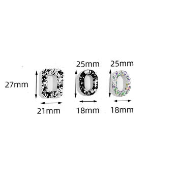 18 * 25mm Akrilik Büyük Geometrik Açık Zincirler Renkli Boya Monte Parçaları Boncuk Bağlayıcı DIY Kolye Yapmak için Gözlük Zinciri 2