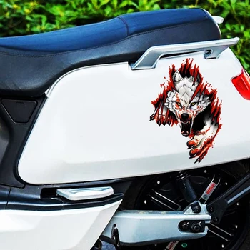 Komik Kızgın Kurt PVC Motosiklet Araba Sticker Moda Araba Styling Etiketler Çıkartması