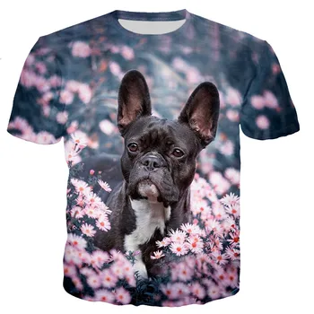 2022 Çok Boyutlu 6xl Yeni Fransız Bulldog 3d Baskılı T Shirt Mens Womens Harajuku Tarzı Sokak Stili Büyük Boy Sokak stil Tops