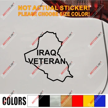Irak Veteran Veteriner Harita anahat Siluet çıkartma Araba Vinil seçim boyutu renk 4