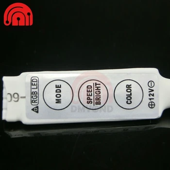 12V LED Şerit Dokunmatik Dimmer RGB Parlaklık Kontrolü LED Dimmer Anahtarı Konektörü 3 Tuşları Dimmer ışık anahtarı Ayarı 3528 5050
