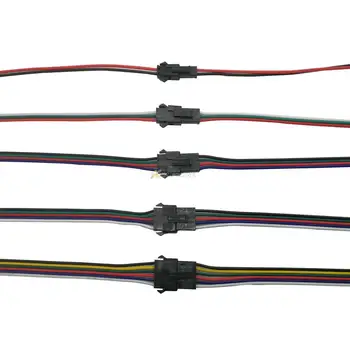 2pin 3pin 4pin 5pin 6pin led JST Elektronik konnektör Erkek ve Dişi fiş ve soket bağlantı SM kablo tel led ışık Sürücü 3