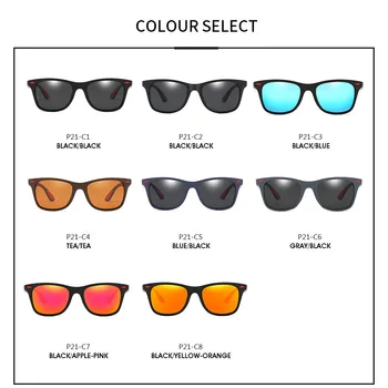 DJXFZLO Marka Tasarım Polarize Güneş Gözlüğü Erkek Kadın Sürücü Shades Erkek Vintage güneş gözlüğü Erkekler Kare Ayna Yaz UV400OkuloS 3