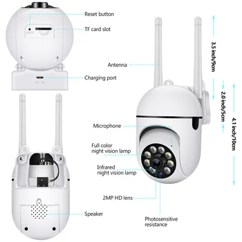 5G Güvenlik Koruma Kamera Wifi gözetim kameraları IR Gece Görüş Monitör Ev Kamerası Güvenlik Kamera Hareket Sensörü İle 3