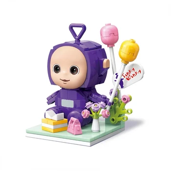 DIY MOC Anten Bebek Sahne dipsy tinky winky po laa-laa brickheadz Oyuncak Dekorasyon eğitim oyuncaklar Çocuklar için doğum günü hediyesi