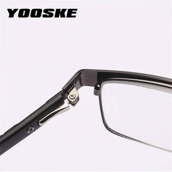 YOOSKE Trend Metal okuma gözlüğü Erkekler Kadınlar Yüksek Kaliteli Diopters Çerçeve Iş Ofis okuma gözlüğü 1.0 1.5 2.0 2.5 3.0 3