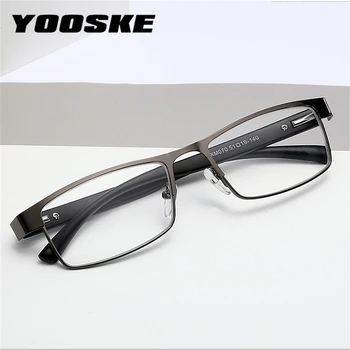 YOOSKE Trend Metal okuma gözlüğü Erkekler Kadınlar Yüksek Kaliteli Diopters Çerçeve Iş Ofis okuma gözlüğü 1.0 1.5 2.0 2.5 3.0 4