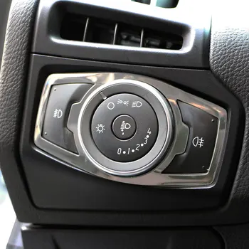 Ford Focus MONDEO KUGA için Kenar Krom Ön sis Başkanı ışık lambası Ayarlamak anahtarı düğmesi kontrol kapağı Trim garnitür çerçeve 0