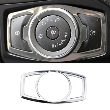 Ford Focus MONDEO KUGA için Kenar Krom Ön sis Başkanı ışık lambası Ayarlamak anahtarı düğmesi kontrol kapağı Trim garnitür çerçeve 4