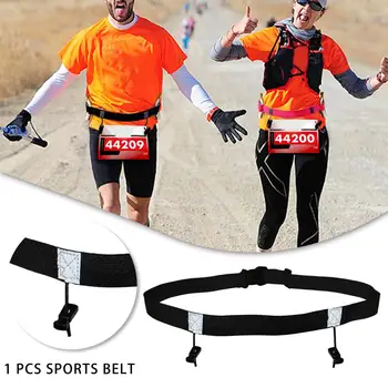 Erkekler Kadınlar Koşu Triatlon Maratonu Yarış Numarası Kemer Yüksek Elastikiyet Gece Koşu Yansıtıcı Plaka Kemer