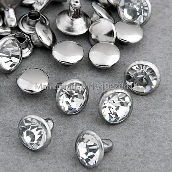 100 Takım 4mm CZ Kristaller Rhinestone Perçinler Gümüş Nailhead Noktalar Çiviler DIY Nakliye Ücretsiz 3
