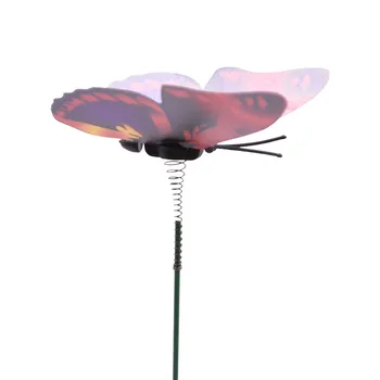 10/20 adet 3D Renkli Kelebekler Bahçe Yard Ekici Simülasyon Tuhaf Kelebek Kazık Açık Dekor Saksı Süs