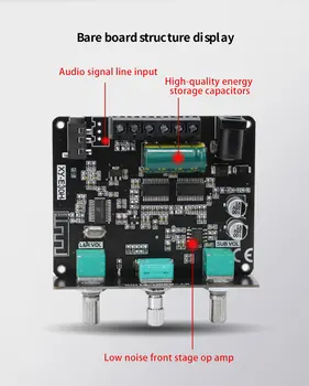 HIFIDIY canlı E100L E30H 2.1 Kanal dijital amplifikatör Bluetooth 5.0 Güç Ses Stereo Subwoofer Amplifikatör Kurulu 50WX2 + 100W AMP