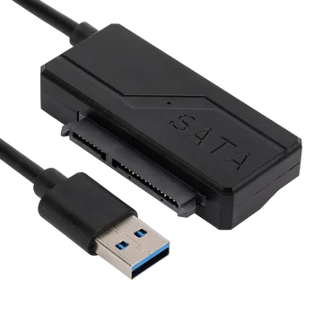 Sata USB 3.0 Adaptör kablo USB SATA 3 Kablo Desteği 22 Pin 2.5 3.5 inç Harici HDD SSD sabit disk Bilgisayar Konektörü Fit 0