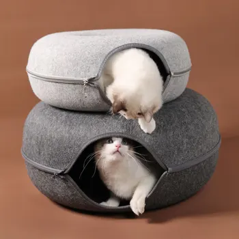 Kediler Tünel Interaktif Oyun Oyuncak Kedi yatak Çift Kullanımlı Kapalı Oyuncaklar Yavru Egzersiz Ürünleri Pet Kedi Eğitim Oyuncak 0