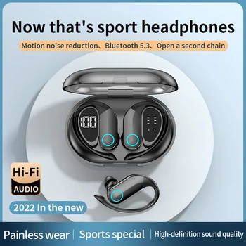 2022 Yeni TWS Bluetooth kablosuz kulaklıklar Kulak Kancası Kulaklık Spor Su Geçirmez Gürültü İptal oyun kulaklığı Mikrofon ile