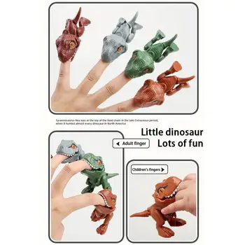 Parmak Dinozor Anime Aksiyon Figürleri Oyuncaklar Komik Yaratıcı Zor Tyrannosaurus Yumurta Simülasyon Dinozor Modeli Oyuncak 0