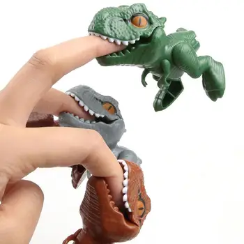 Parmak Dinozor Anime Aksiyon Figürleri Oyuncaklar Komik Yaratıcı Zor Tyrannosaurus Yumurta Simülasyon Dinozor Modeli Oyuncak 1