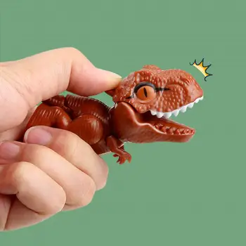 Parmak Dinozor Anime Aksiyon Figürleri Oyuncaklar Komik Yaratıcı Zor Tyrannosaurus Yumurta Simülasyon Dinozor Modeli Oyuncak 2