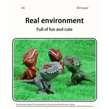 Parmak Dinozor Anime Aksiyon Figürleri Oyuncaklar Komik Yaratıcı Zor Tyrannosaurus Yumurta Simülasyon Dinozor Modeli Oyuncak 5