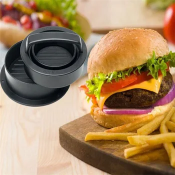 Yuvarlak Şekil hamburger presi Gıda Dereceli Plastik Hamburger Et sığır ızgara burger presi Patty Maker kalıp Mutfak Aracı