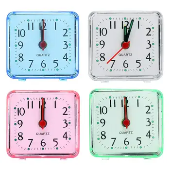 Çalar saat Elektronik Kare Kristal Numarası Çan Masa Masa Dijital Kuvars Saat Ev Dekorasyon Retro Mini Taşınabilir Adapdesk 3